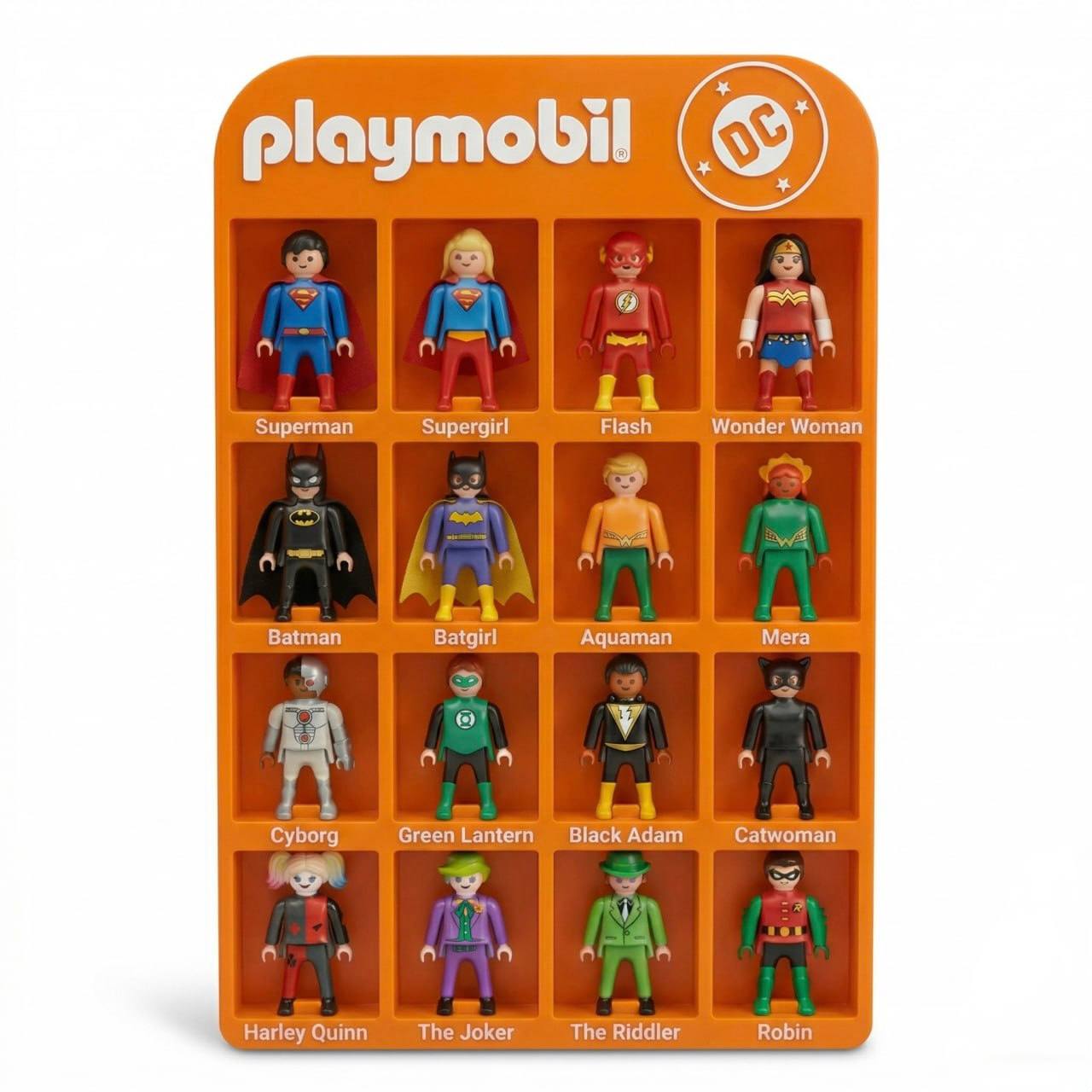 Expositor Playmobil DC Kinder Impresso em 3D | Suporte para Coleção
