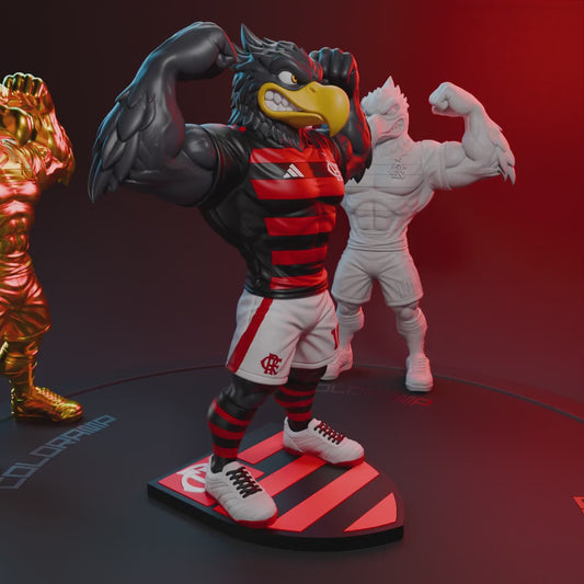 Mascote Flamengo 3D | Estatueta Decorativa | Torcedor | Presente Futebol