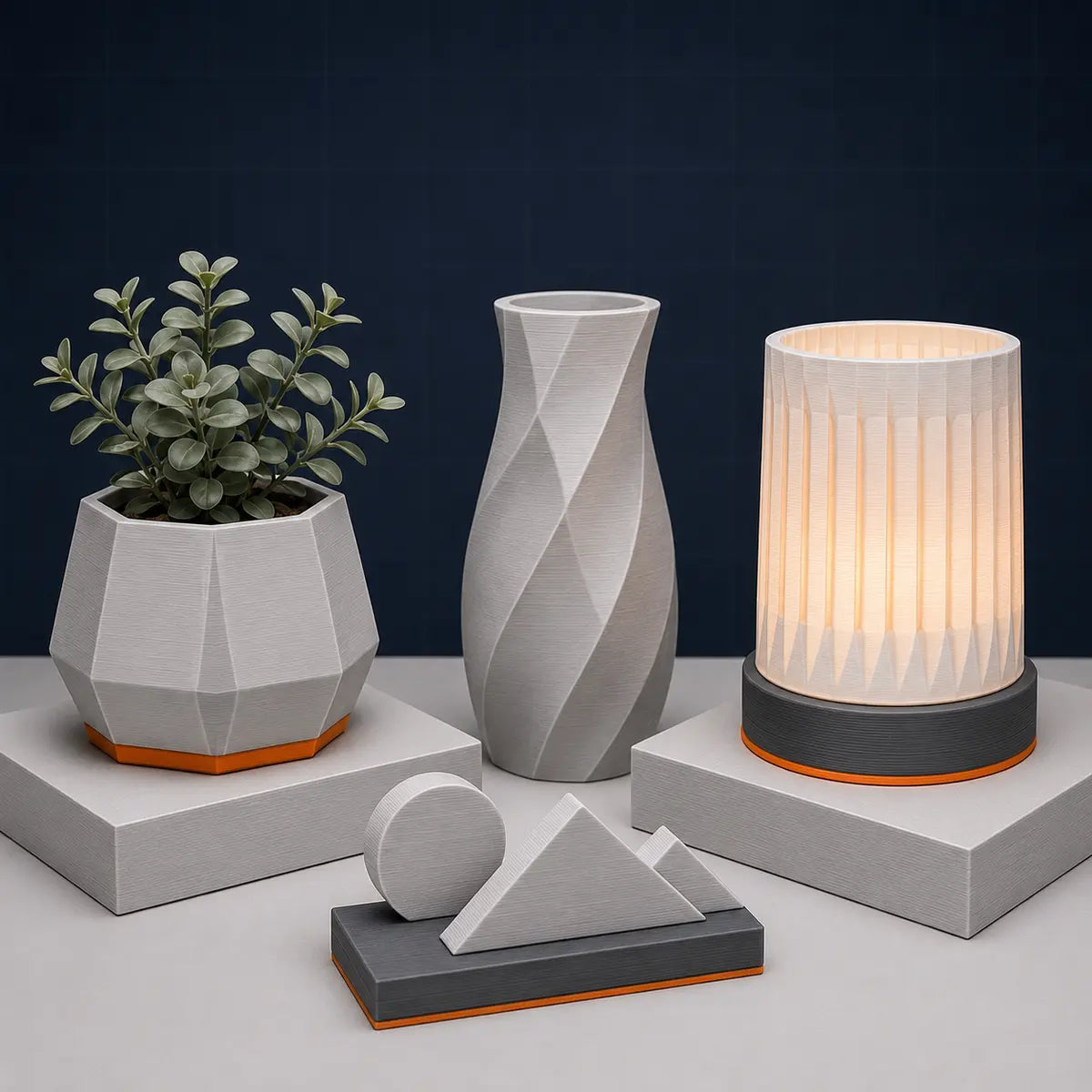 Peças de decoração para casa impressas em 3D